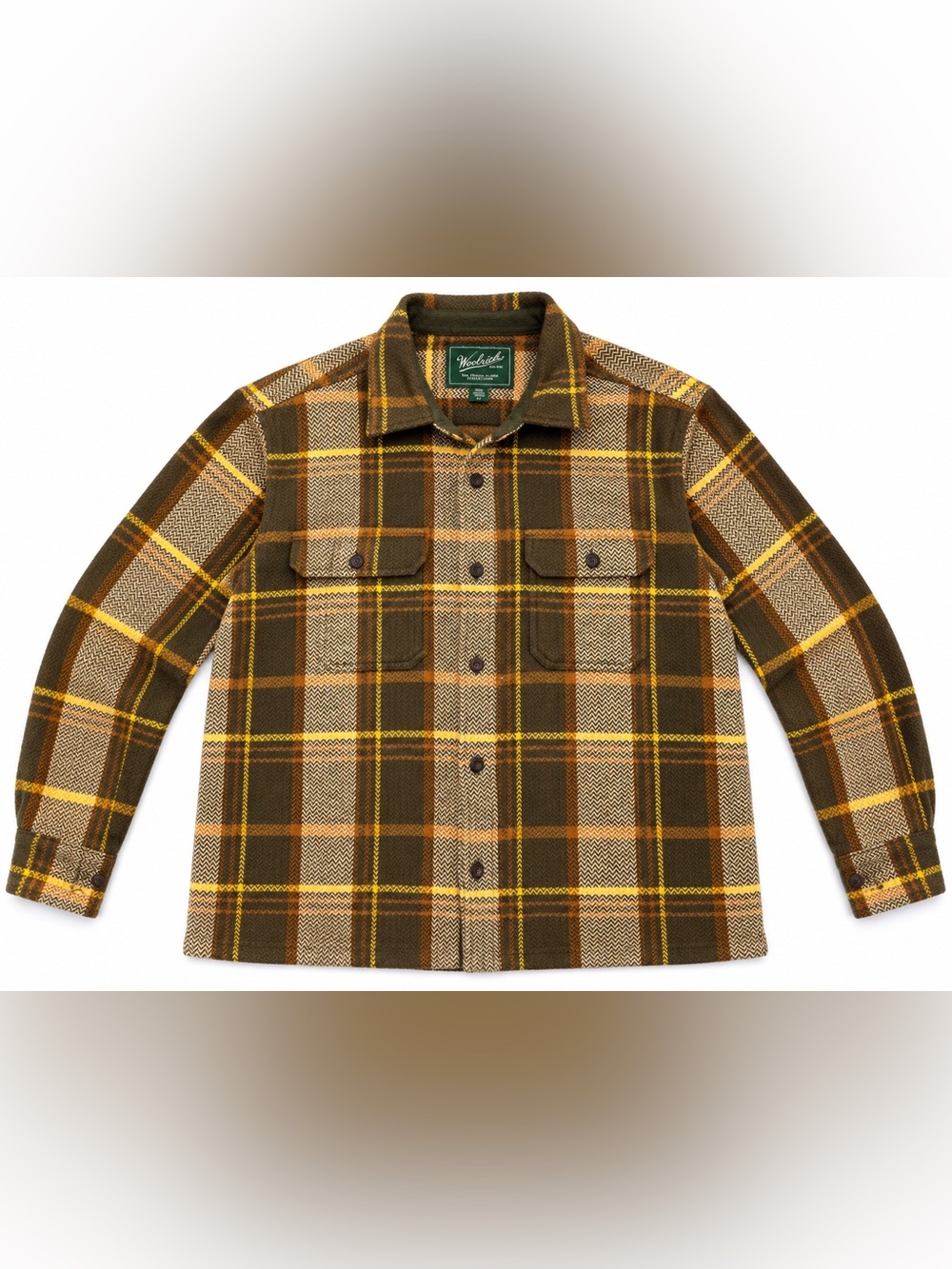 Woolrich The Green Label Collection Plaid Cotton Shirt Size Large Like New